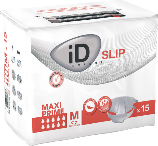 CS/3 (15/PKG) ID SLIP TBS MAXI PRIME, MEDIUM, (31"-49"), 4100 ML ABSORBENCY - Save On Medical