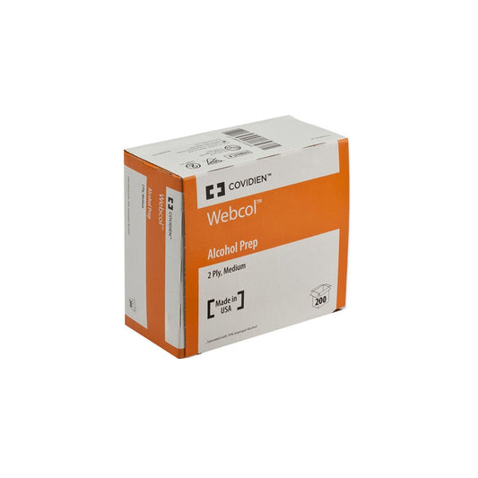 BX/200 WEBCOL ALCOHOL PREP PADS, MEDIUM, 2 PLY, STERILE - Save On Medical