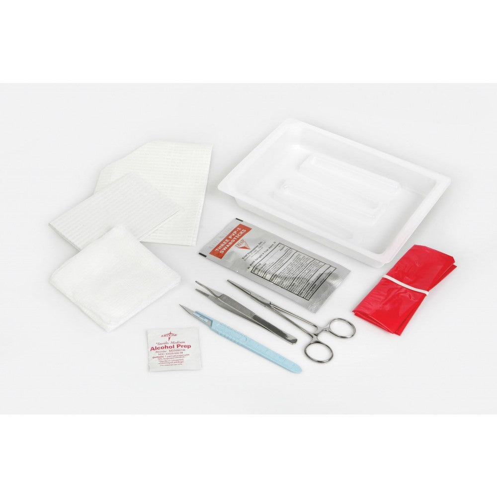 EA/1 Sterile Dressing Tray. Forceps, Gauze, Underpad, CSR wrrap - Save On Medical