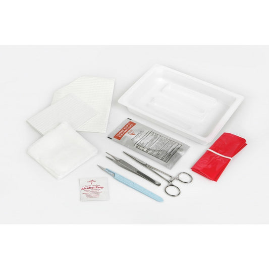 EA/1 Sterile Dressing Tray. Forceps, Gauze, Underpad, CSR wrrap - Save On Medical