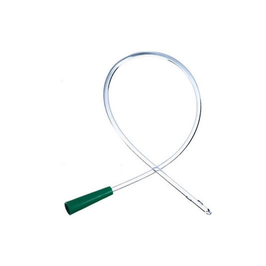 BX/100 CLEAR PLASTIC URETHRAL INTERMITTENT CATHETER 12FR 16IN W/CONNECTOR 2 EYES - Save On Medical