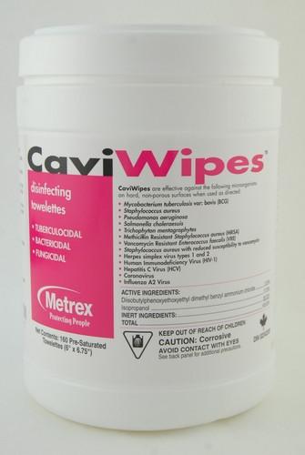 EA/1 (TUB/160)  CAVIWIPES DISINFECTING TOWELETTE, REGULAR 6IN X 6.75IN 3 MINUTE ACTION - Save On Medical