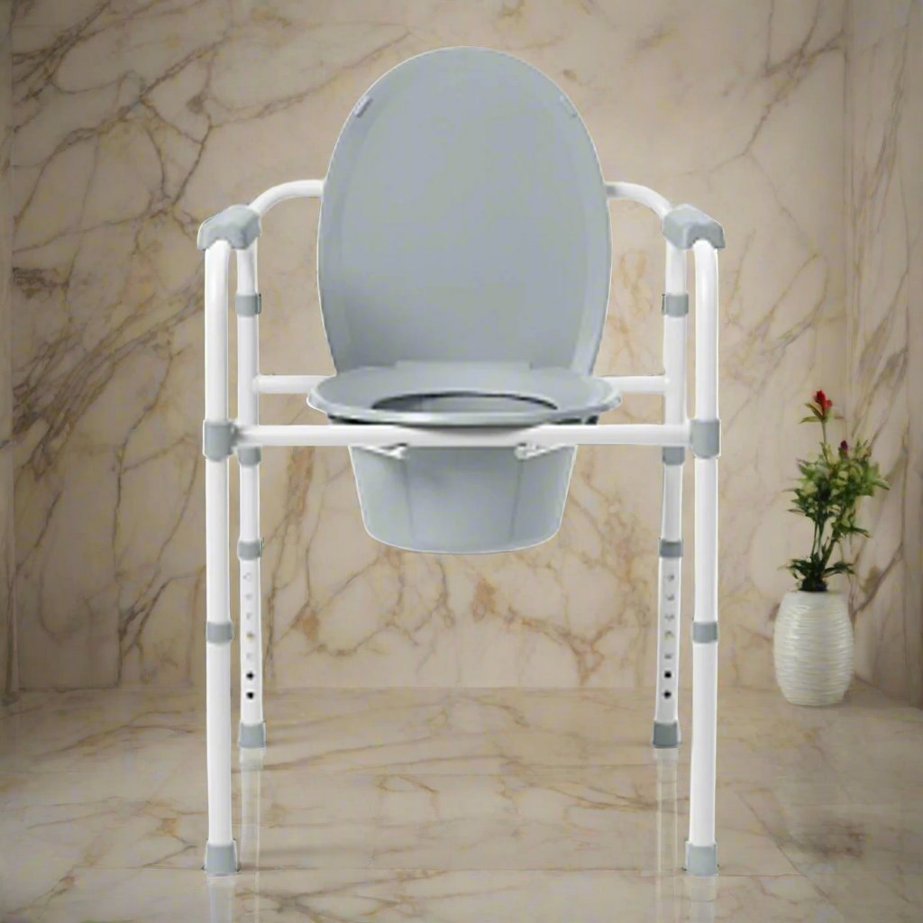 Medline 3-in-1 Elongated Folding Commode - Save On Medical