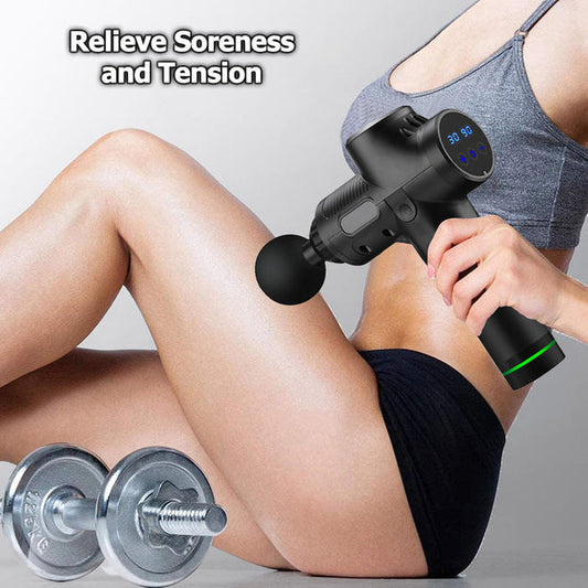 Muscle Percussion Fascia Gun with 6 Massage Heads - Save On Medical