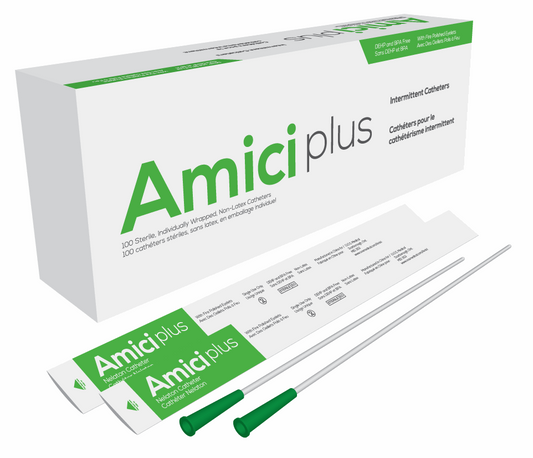 BX/100 Amici Plus Male Catheters, 14FR, 16"