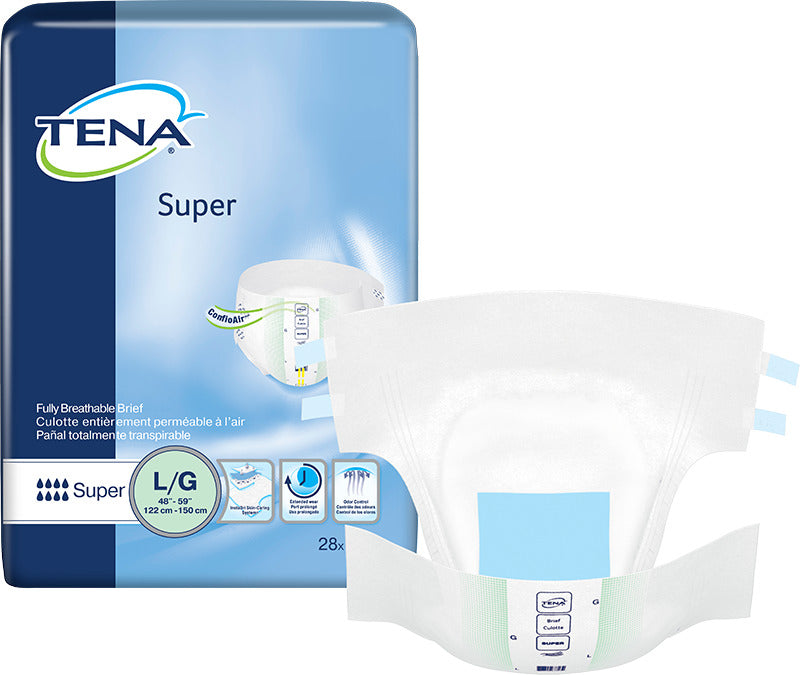 CS/2PKG (28/PKG)  TENA SUPER BRIEF, LARGE SIZE 48IN-59IN, GREEN - Save On Medical