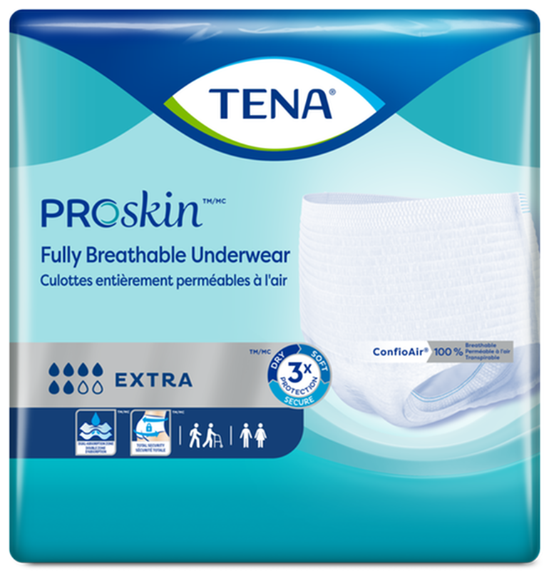 CS/4PKG (16/PKG)  TENA PROTECTIVE UNDERWEAR EXTRA, LARGE SIZE 45IN-58IN - Save On Medical