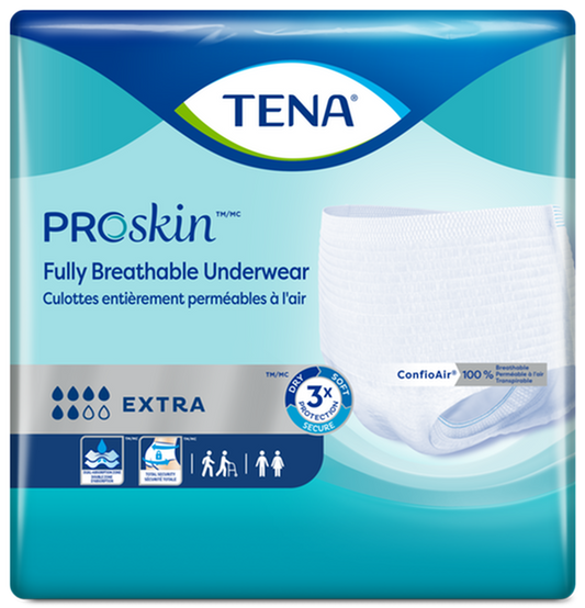 CS/4PKG (12/PKG)  TENA PROTECTIVE UNDERWEAR EXTRA, X-LARGE SIZE 55IN-66IN - Save On Medical