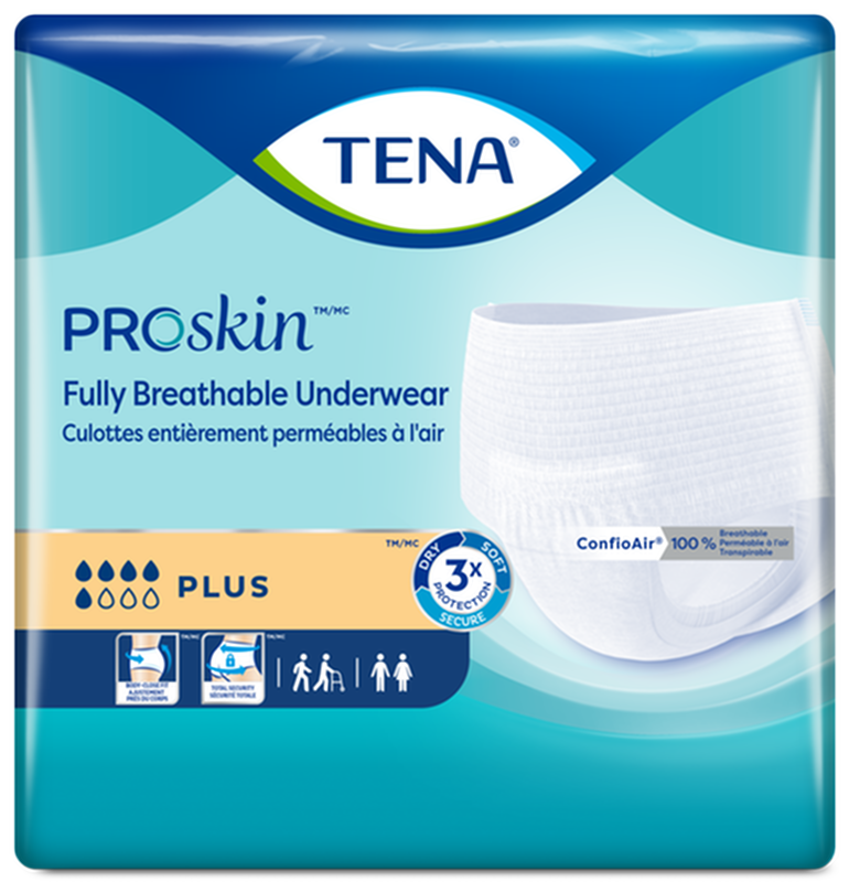 CS/4PKG (14/PKG)  TENA PROTECTIVE UNDERWEAR PLUS, X-LARGE SIZE 55" X 66" - Save On Medical