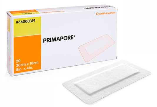 BX/20 PRIMAPORE LOW-ADHERENT POST-OP ISLAND DRESSING, SIZE 10CM X 8CM - Save On Medical
