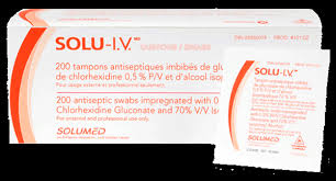 SOLU-I.V. 0.5% CHLORHEXIDINE GLUCONATE 70% ALCOHOL MEDIUM SWABS.