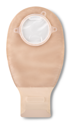 BX/10 NATURA PLUS DRAINABLE POUCH WITH INVISICLOSE TAIL CLOSURE SYSTEM AND WINDOW, NO FILTER, OPAQUE WITH TWO SIDED COMFORT PANEL, 57MM (2 1/4") - Save On Medical