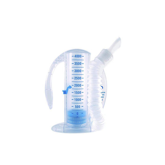 EA/1 AIRLIFE VOLUMETRIC INCENTIVE SPIROMETER W/ ONE-WAY VALVE 2500ml FLEXIBLE TUBING W/ MOUTHPIECE HOLDER - Save On Medical