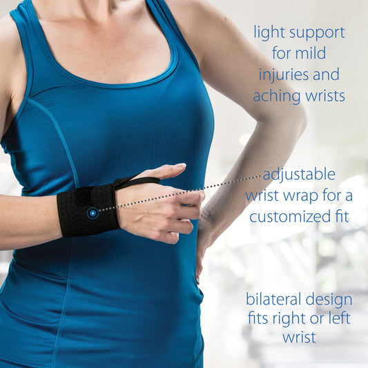 Swede-O Universal Wrist Wrap W/Thumb Loop -Black (OSFM)