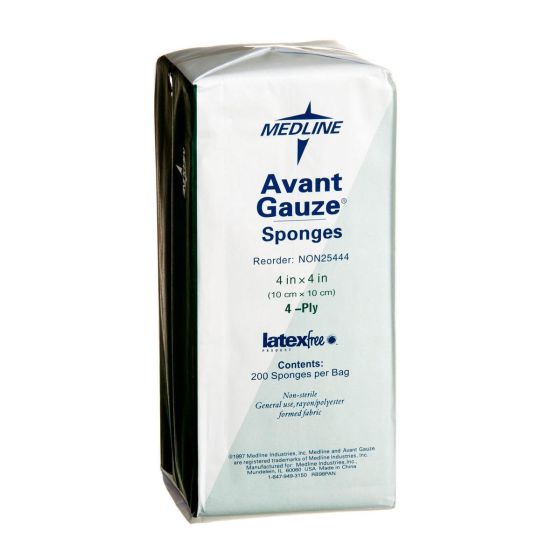 Gauze Sponge Non-Woven, 4 Ply, Non Sterile, 10 x 10cm 2000/cs NON25444 - Save On Medical
