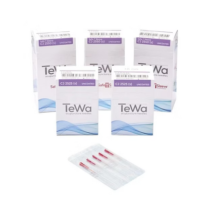 TeWa Uncoated Acupuncture Needles - 100 per box