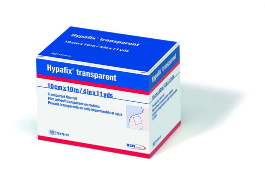 BX/1 HYPAFIX TRANSPARENT WATERPROOF ADHESIVE FILM 10CM X 10M - Save On Medical