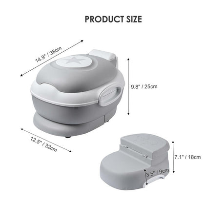 Multi-Stage 3-in-1 Potty Seat, Potty Chair, Trainer Ring and Step Stool