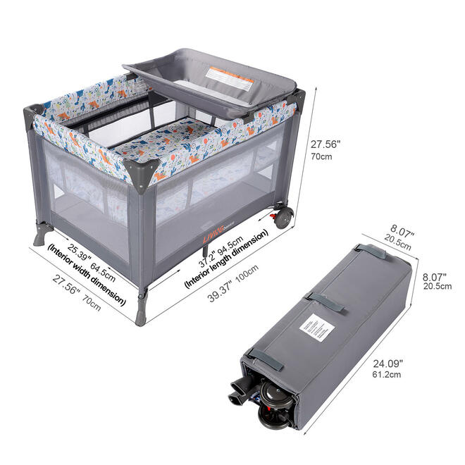 Portable Baby Playard And Changing Table, Foldable Suitable For Home, Travel
