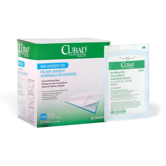 Curad Non Adherent Telfa Type Pad, 7.6 x 10 cm 10/bx NON25710 - Save On Medical