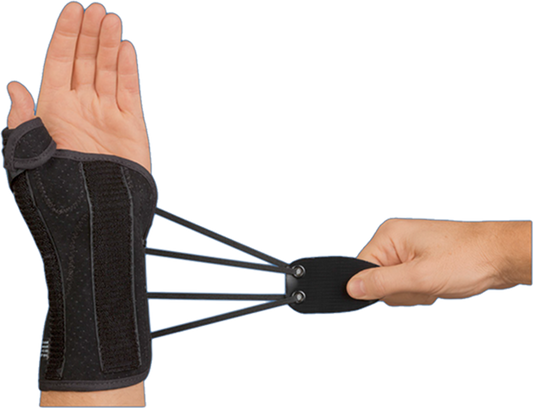 RYNO LACER II WRIST/THUMB LONG BLACK - Right , 22372 - Save On Medical