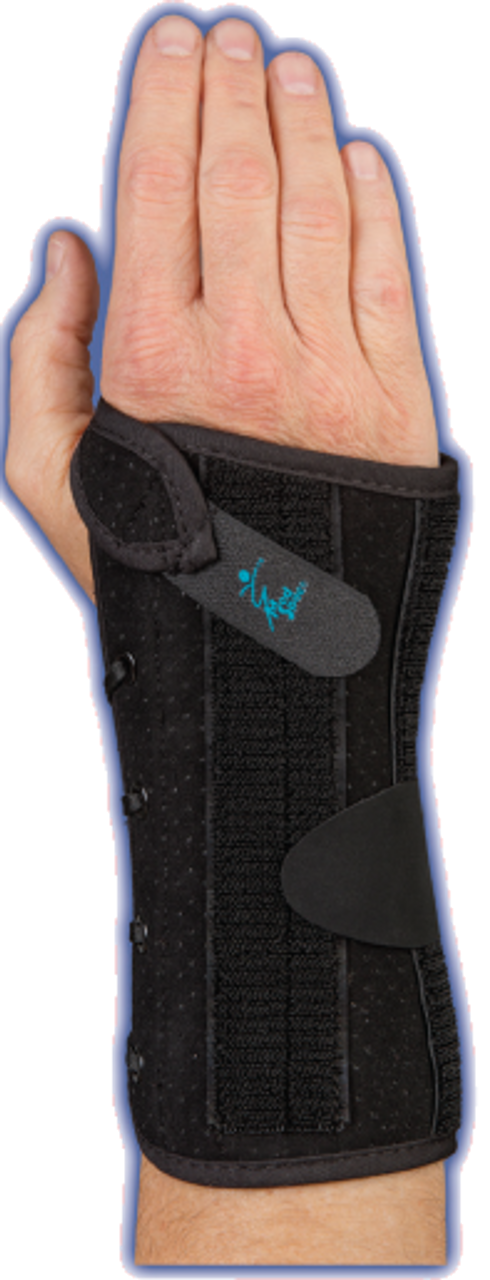 WRIST LACER II 8" SUEDE BLACK - Left, 22332-x - Save On Medical