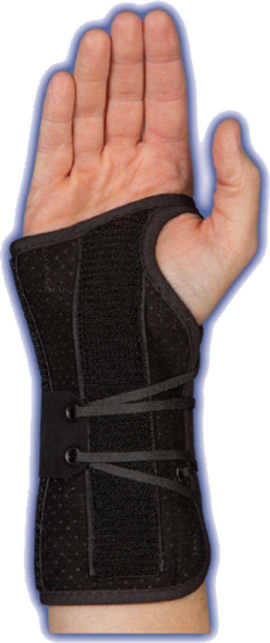 WRIST LACER II 8" SUEDE BLACK - Left, 22332-x - Save On Medical