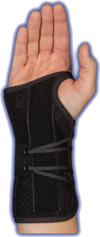 WRIST LACER II 8" SUEDE BLACK - Left, 22332-x - Save On Medical